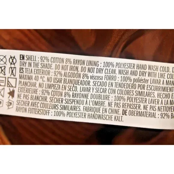 Forever 21 Corduroy Peacoat Womens size S Brown Line Double Breasted Pockets - Picture 8 of 9